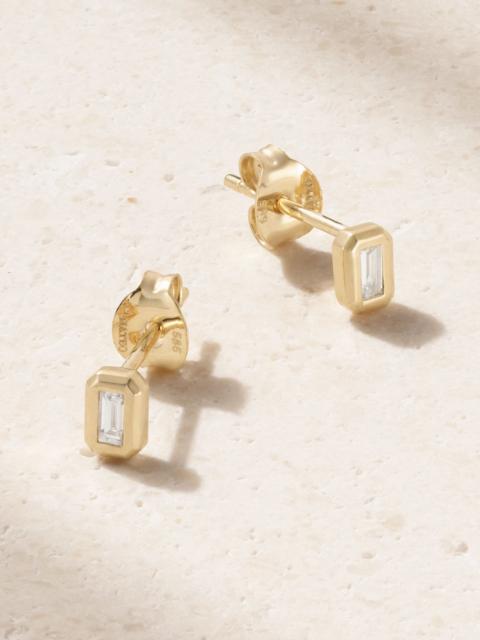 MATEO 14-karat gold diamond earrings Gold