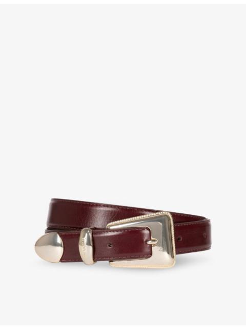 The Kooples Western-Buckle Leather Belt