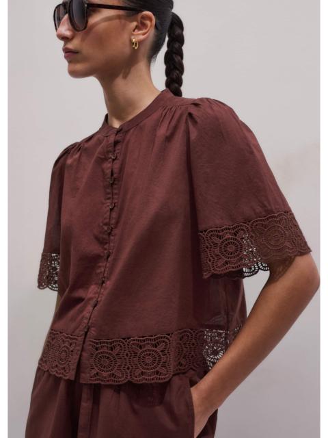 ME+EM Crochet Trim Crop Top