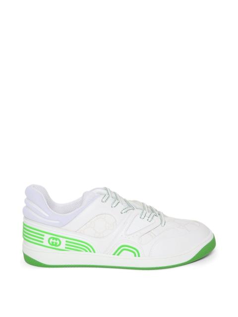 GUCCI Love Parade Basket Low Top Sneaker White And Bright Green