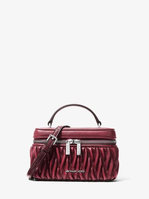MICHAEL KORS Vivi Small Matelassé Burnished Vanity Crossbody Bag