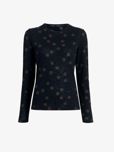 Proenza Schouler Mia Top in Polka Dot Jersey
