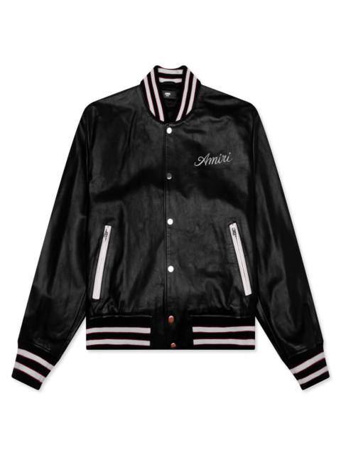 AMIRI CLUB AMIRI LEATHER VARSITY - BLACK