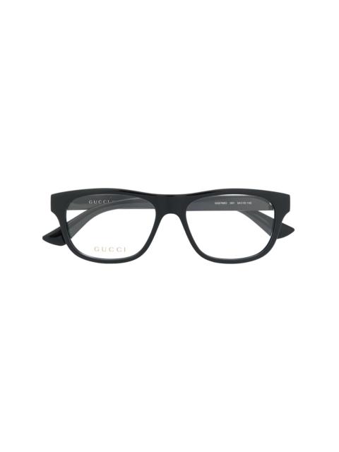 GUCCI logo plaque rectangular-frame glasses