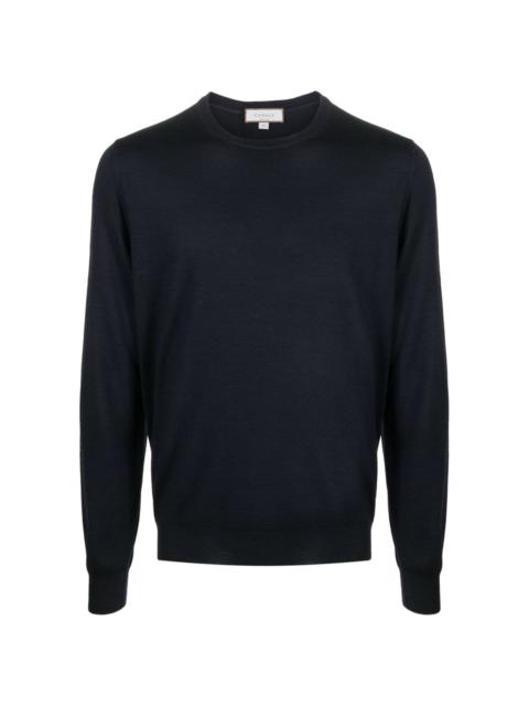 crew-neck knitted jumper