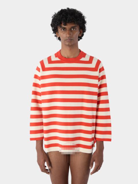 SUNNEI KNITTED LONGSLEEVE TSHIRT / orange & red