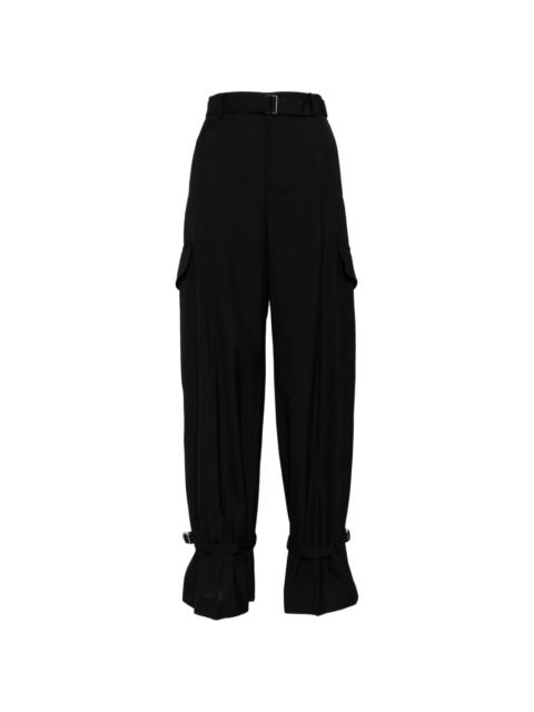 sacai belted track pants