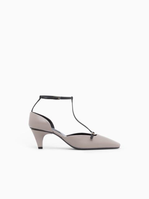 GIORGIO ARMANI DECOLLETE SHOE LEATHER UPPER AND LEATHER LINING AND SOLE