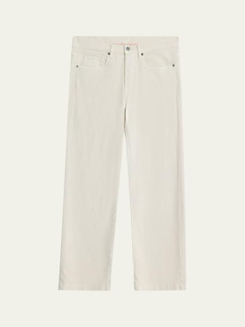 massimo alba Men's Straight Fit Five-Pocket Pants