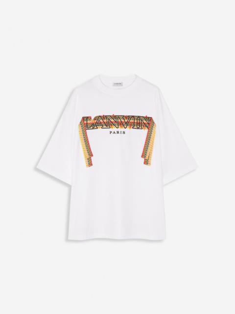 Lanvin OVERSIZED EMBROIDERED CURB LACE T-SHIRT