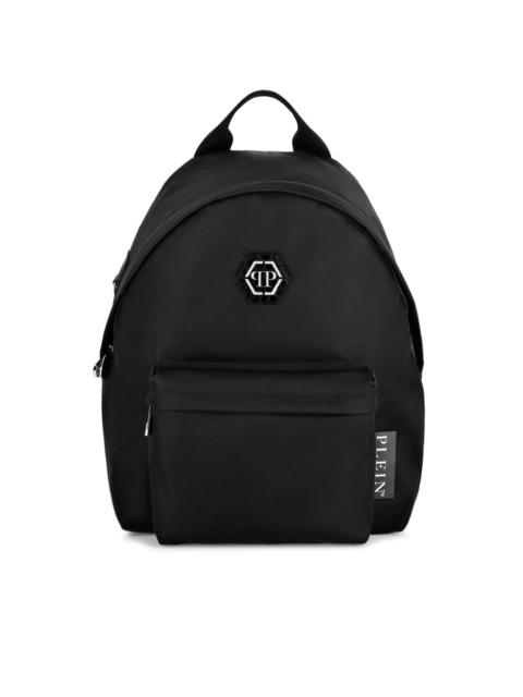 Hexagon logo-patch backpack