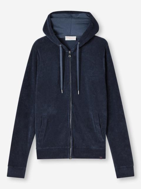 Derek Rose Men's Hoodie Isaac Terry Cotton Navy