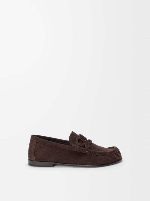 Loewe Double L loafer in suede calfskin
