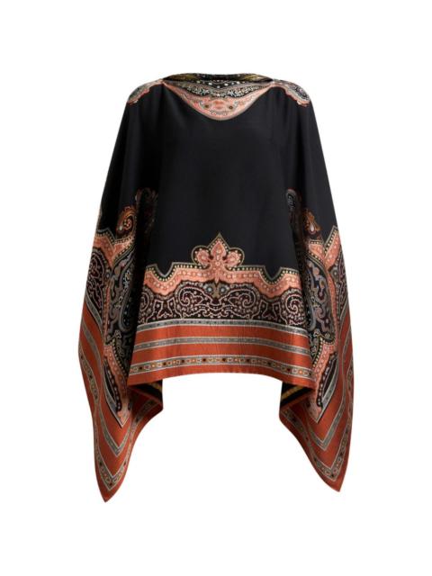 Etro fil-coupé embroidered poncho