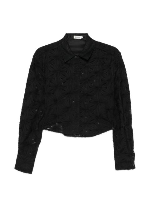 SIMKHAI floral-print cropped blouse