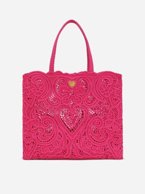 Dolce & Gabbana Large cordonetto lace shopper