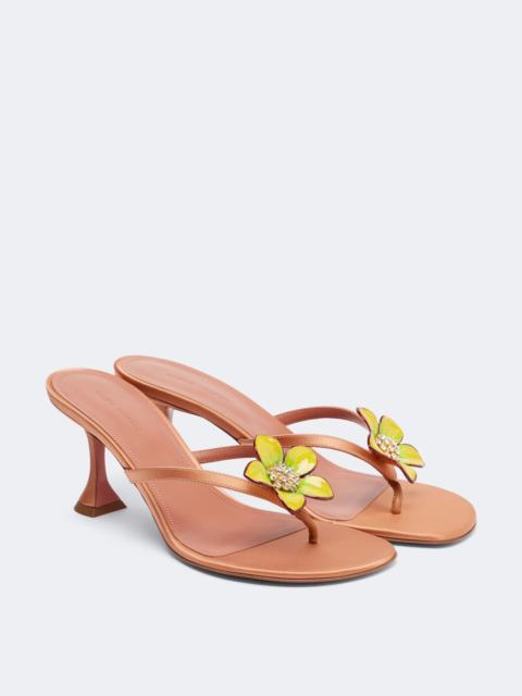 Amina Muaddi Vittoria embellished satin thong sandals