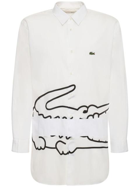 Lacoste printed cotton poplin shirt