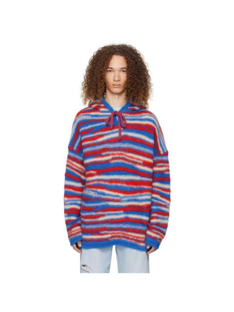 ERL 스트립 intarsia-knit 후드