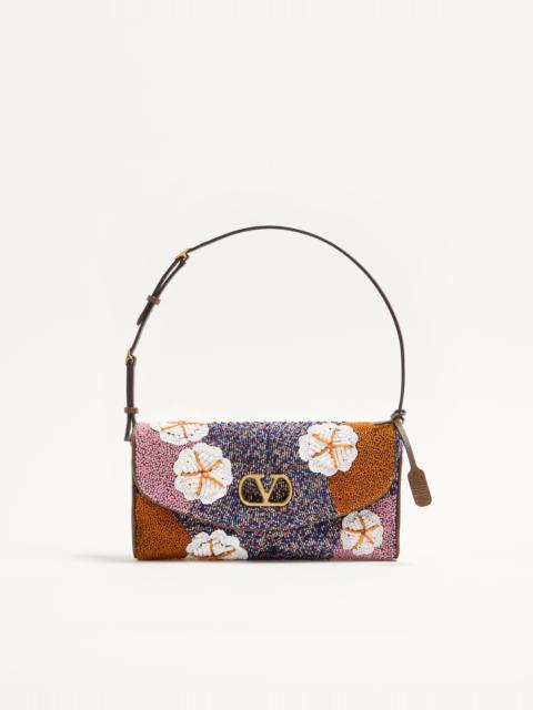 Valentino VALENTINO GARAVANI DEVAIN SMALL EMBROIDERED SHOULDER BAG