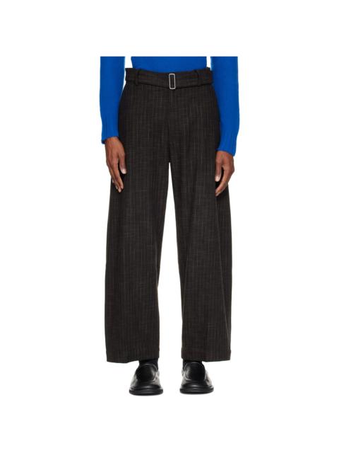 Studio Nicholson Khaki Vital Belted Trousers