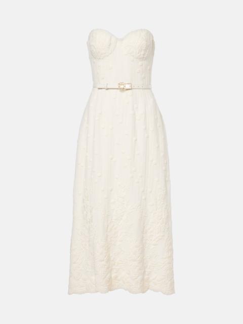 ELIE SAAB Embroidered cady midi dress