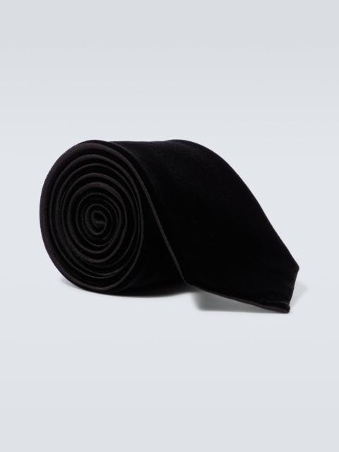 GIORGIO ARMANI Silk velvet tie