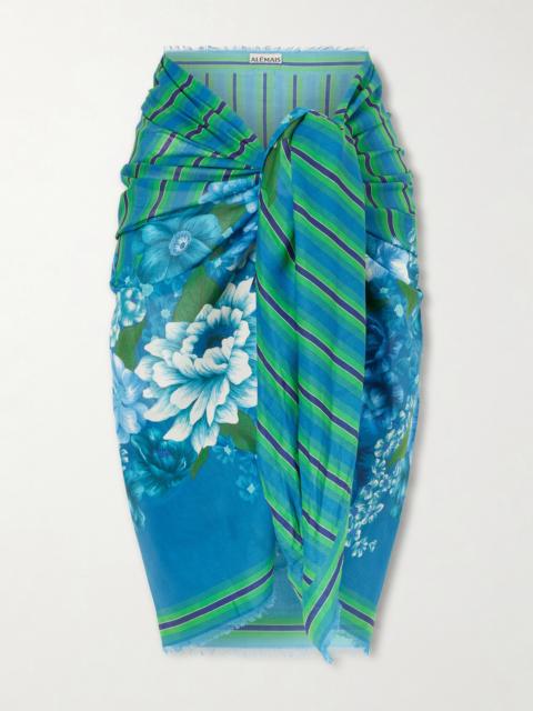 ALÉMAIS Margo Printed Organic Cotton-voile Pareo