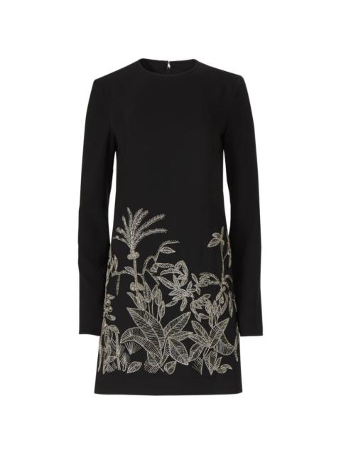 COSTARELLOS Zani beaded round-neck mini dress