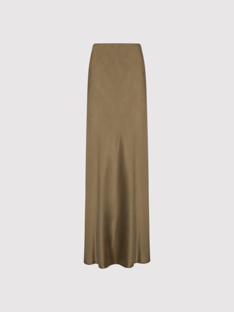 Bias Slip Skirt - Kelp