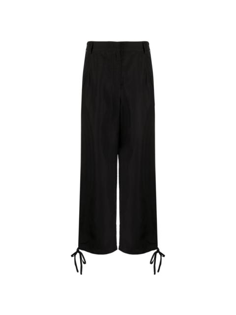 tie-cuff cropped trousers