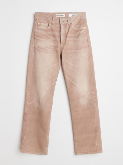 Linear Cut Digital Rust Denim