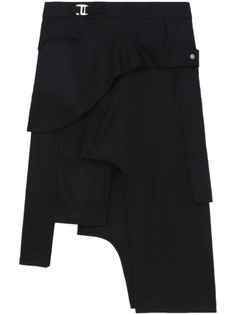 asymmetric high-waisted skirt