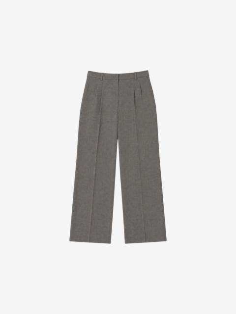 The Kooples WIDE-LEG PANTS IN BEIGE WOOL BLEND