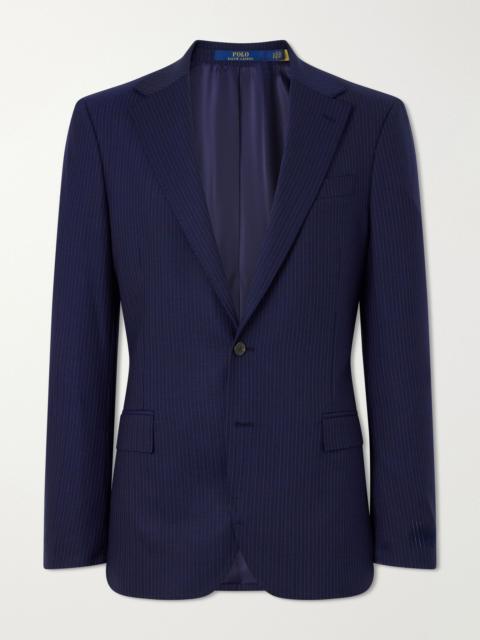 Polo Ralph Lauren Pinstriped Wool-Blend Suit Jacket Navy