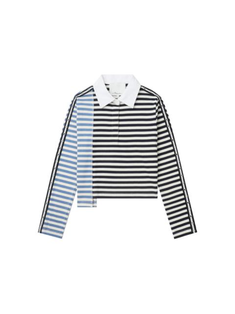 3.1 Phillip Lim striped panelled polo top
