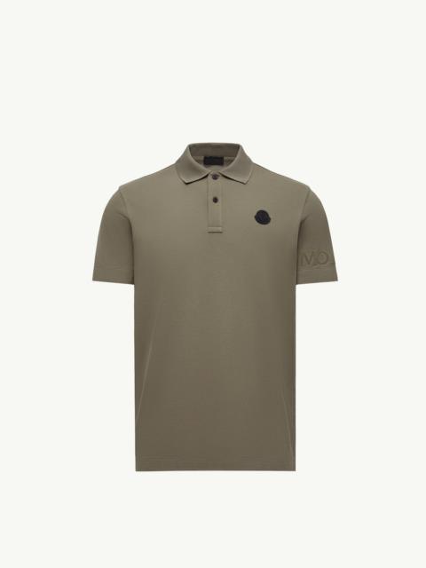 Moncler Logo Cotton Piquet Polo Shirt