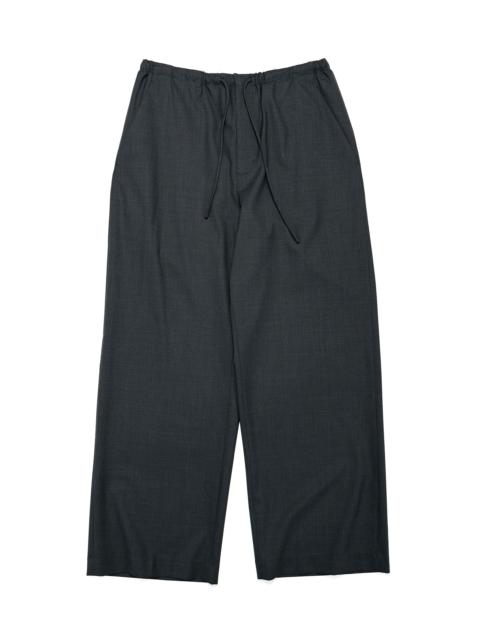 AMOMENTO Wool Banding Pants Charcoal