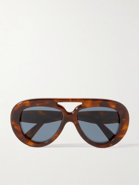 Loewe Aviator-style Tortoiseshell Acetate Sunglasses