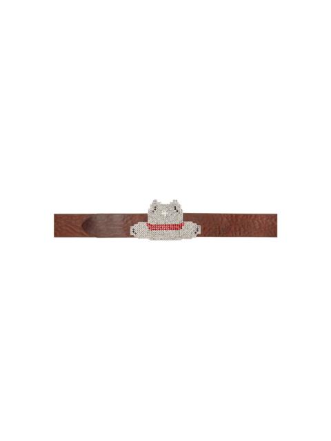 Brown Crystal-Cut Belt