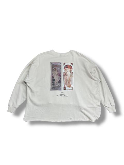 Other Designers If Six Was Nine × Japanese Brand - Baggy Size Sweatshirt Alfons Maria Mucha Rag Machine Japan