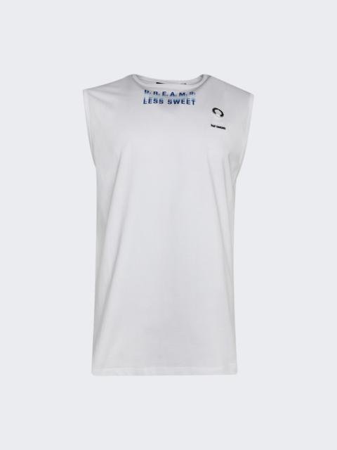 Printed Sleeveless Shirt White