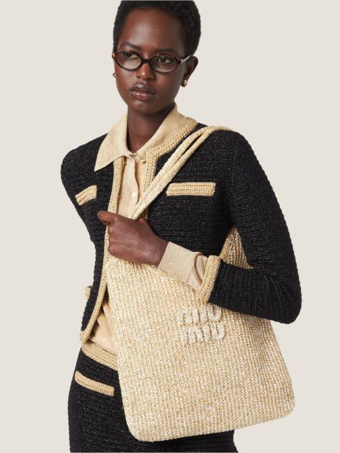 Miu Miu Mesh tote bag with sequins