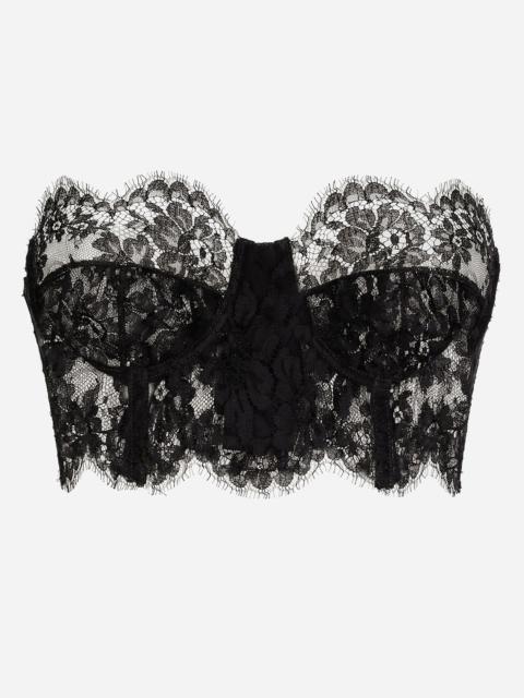 Lace bustier top