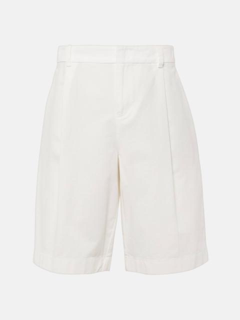 High-rise cotton shorts