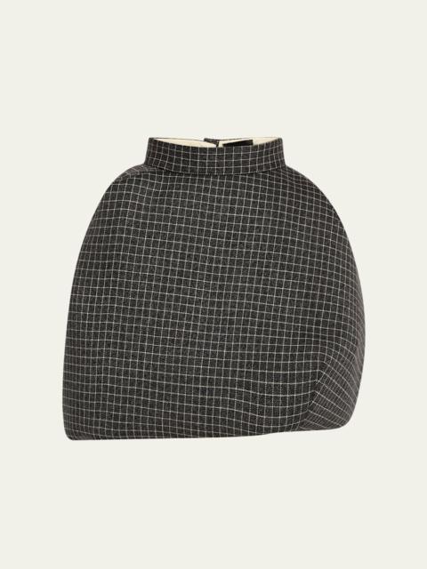 Marc Jacobs Windowpane Check Padded Bubble Skirt