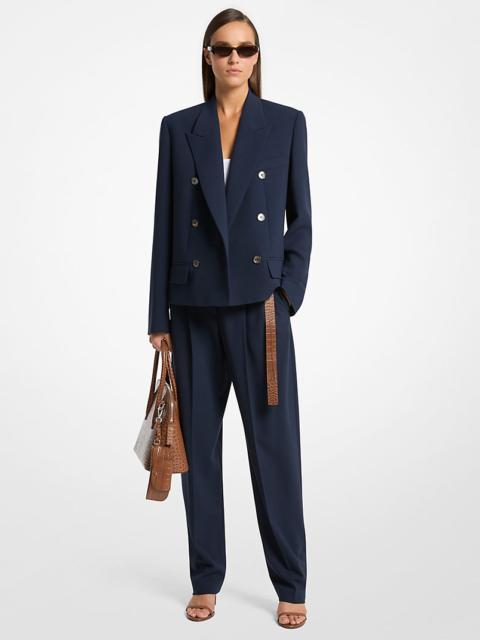 MICHAEL KORS COLLECTION Double-Breasted Wool Serge Admiral Blazer