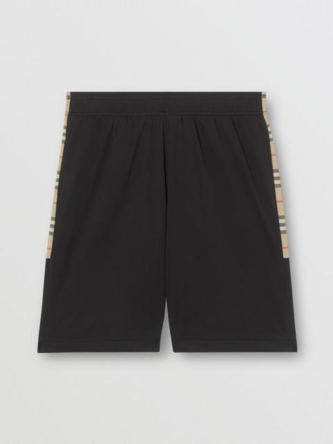 Burberry Vintage Check Trim Technical Twill Shorts