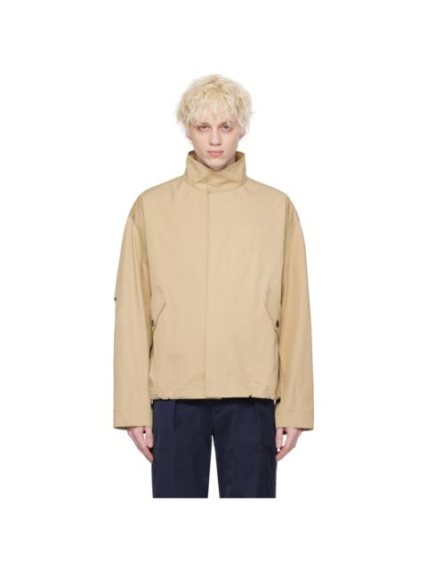 Beige Stand Collar Jacket