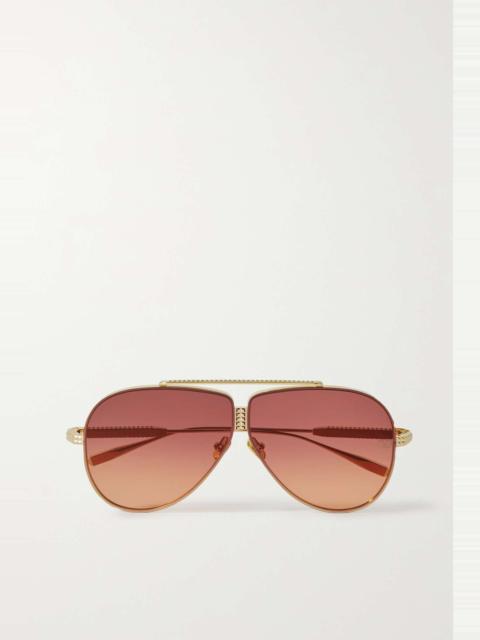 Valentino Valentino Garavani aviator-style gold-tone sunglasses